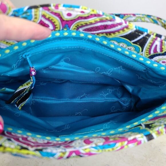 Vera Bradley "Bella Paisley" Double Strap Bag Silk - Picture 7 of 9